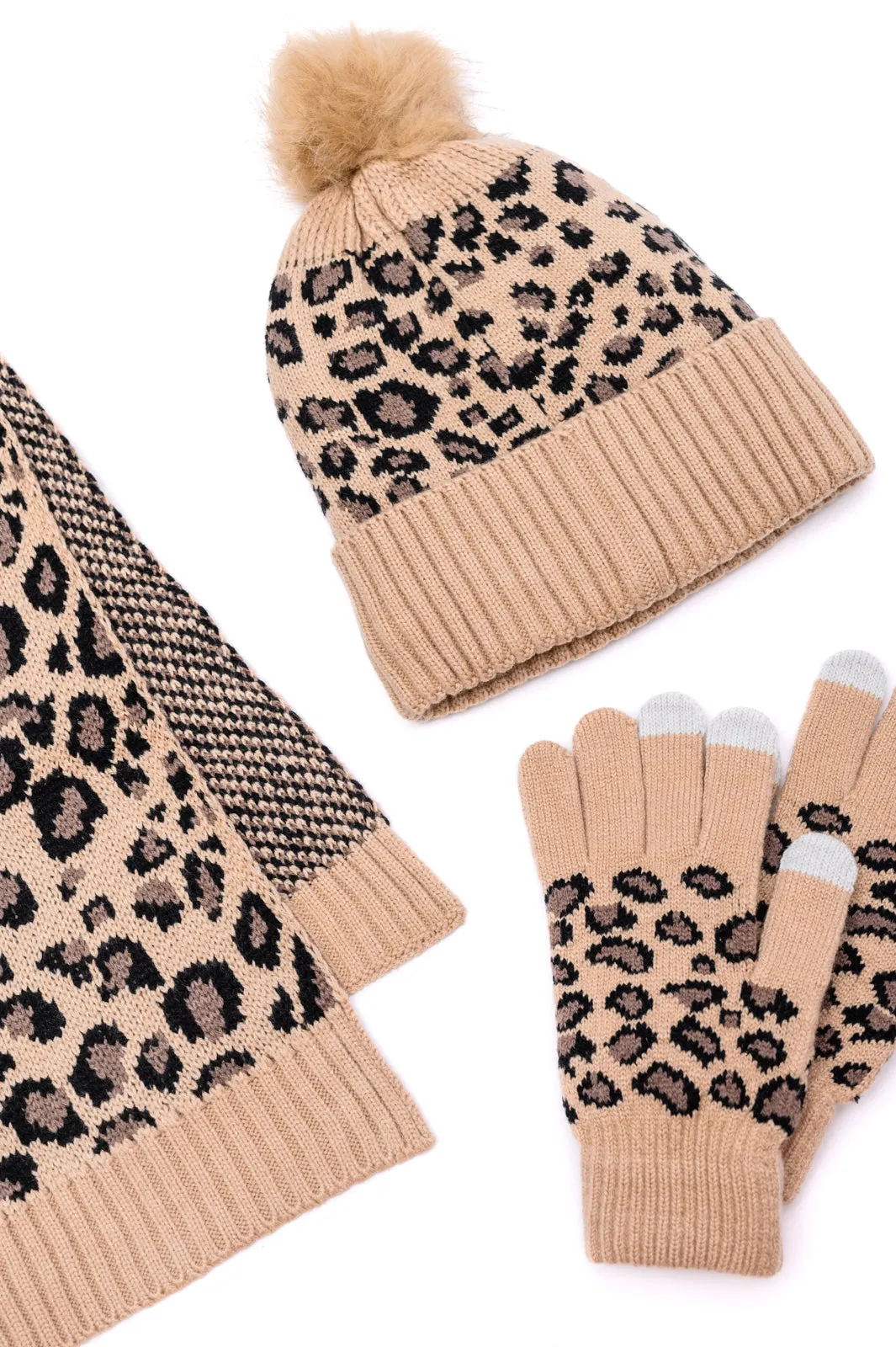 Warm in Spots Animal Print Winter Set