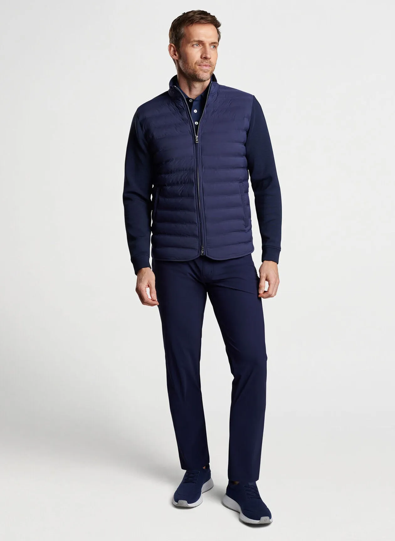 Winsome Hybrid Cardigan in Navy by Peter Millar