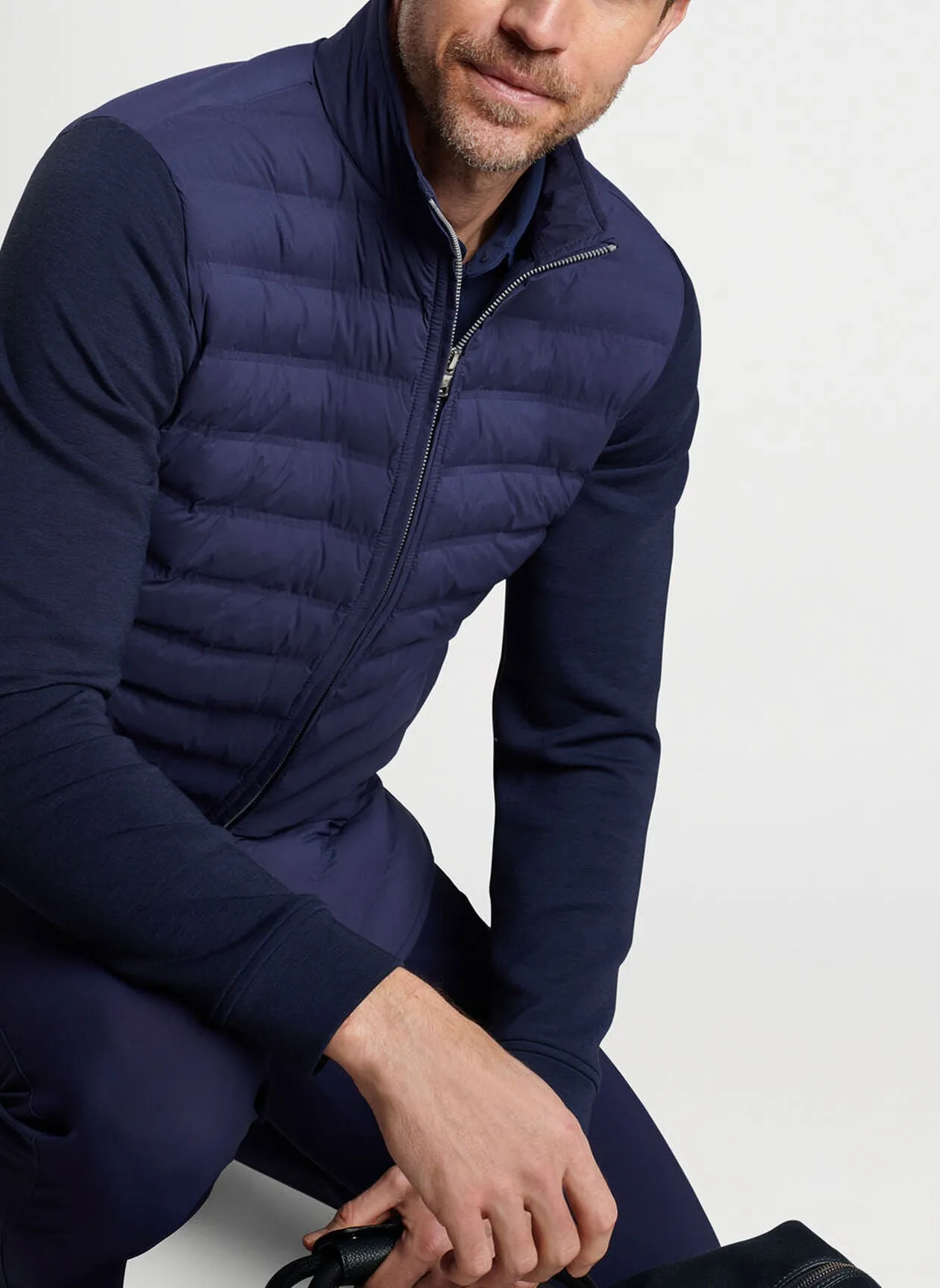 Winsome Hybrid Cardigan in Navy by Peter Millar