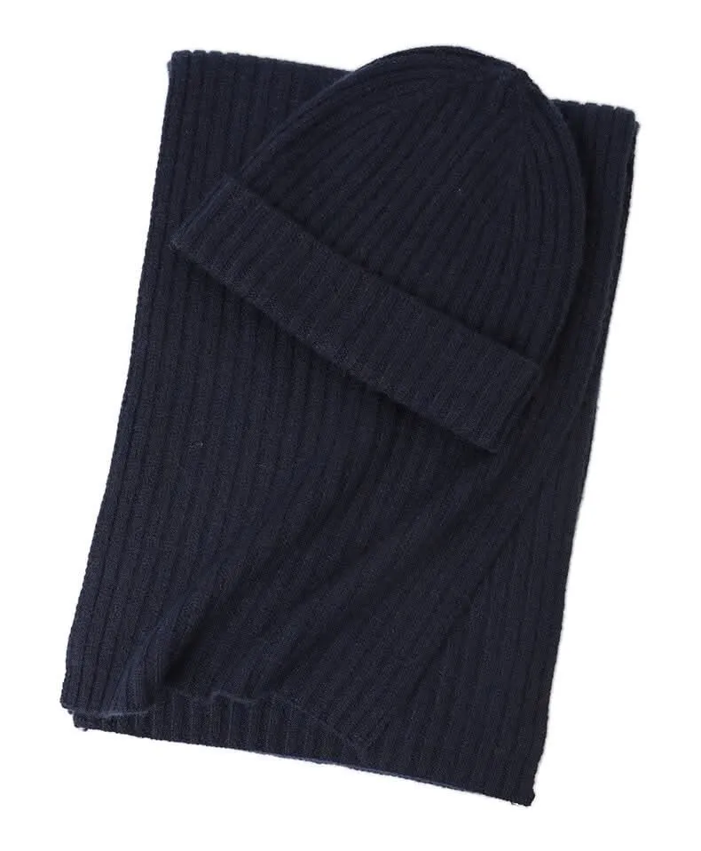 women's cashmere beanie hat and scarf set