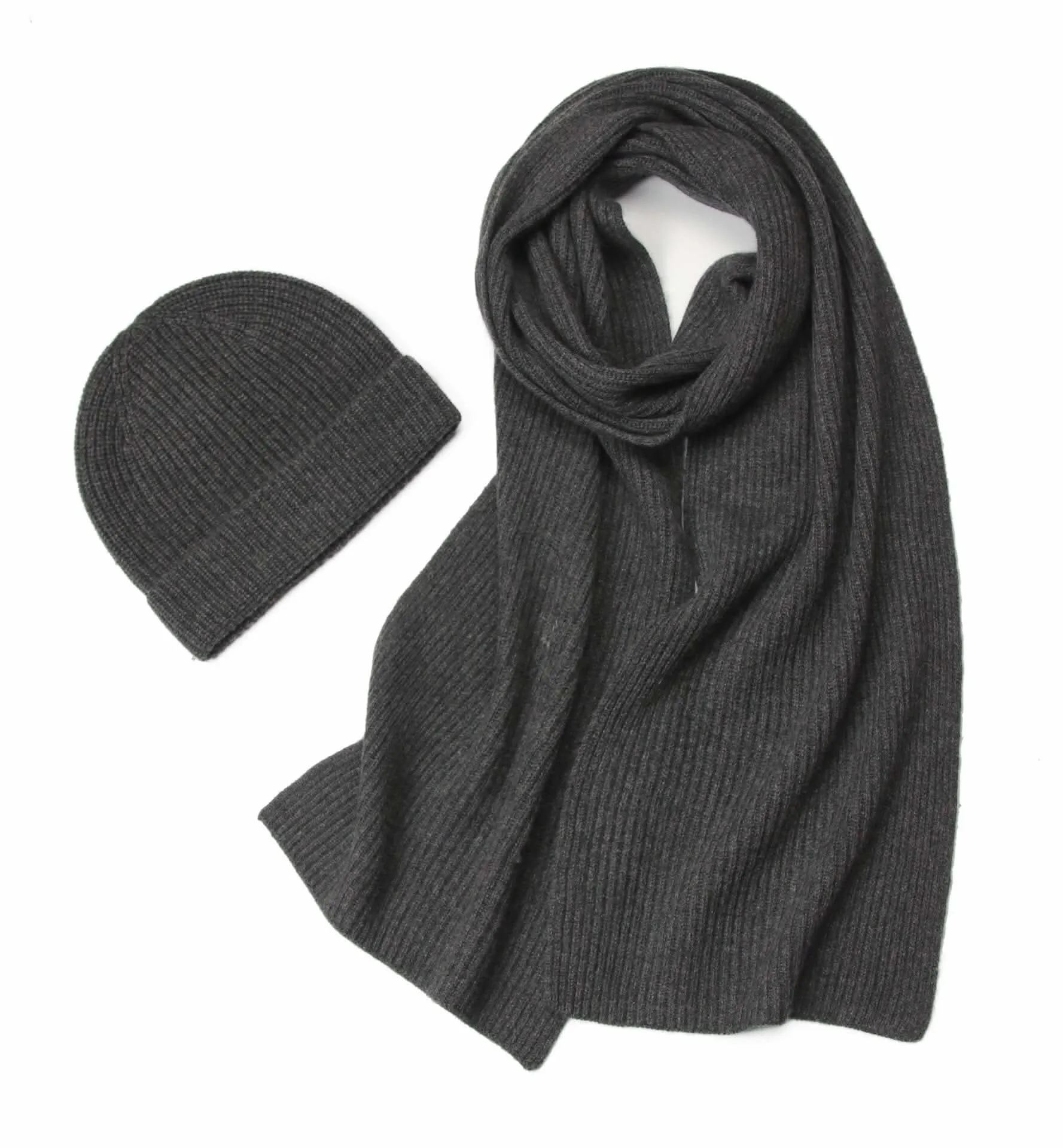 women's cashmere beanie hat and scarf set