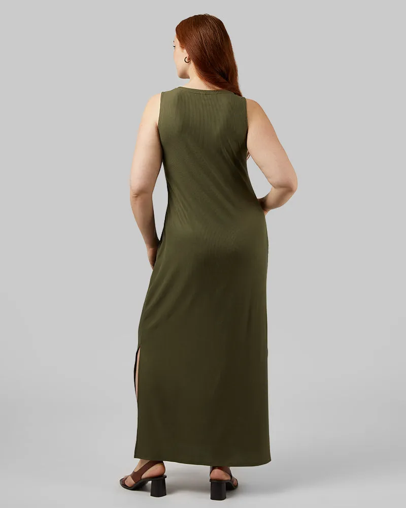 WOMEN'S SOFT RIB MAXI DRESS