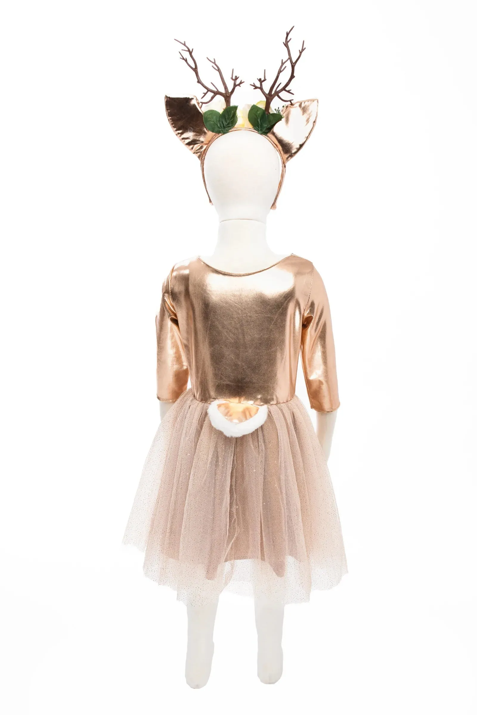 Woodland Deer Dress and Headband (Size 5-6)