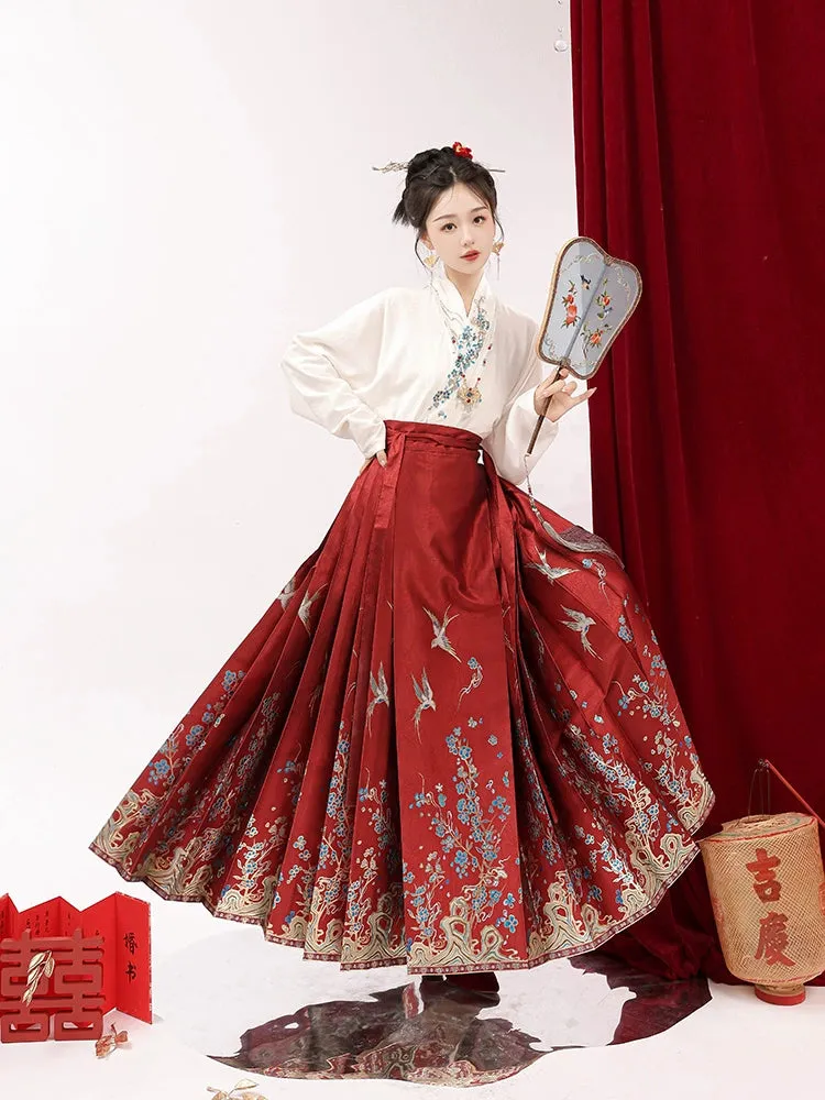 Ying Mei 莹梅 Gilded Songbird Mamian Skirt Set