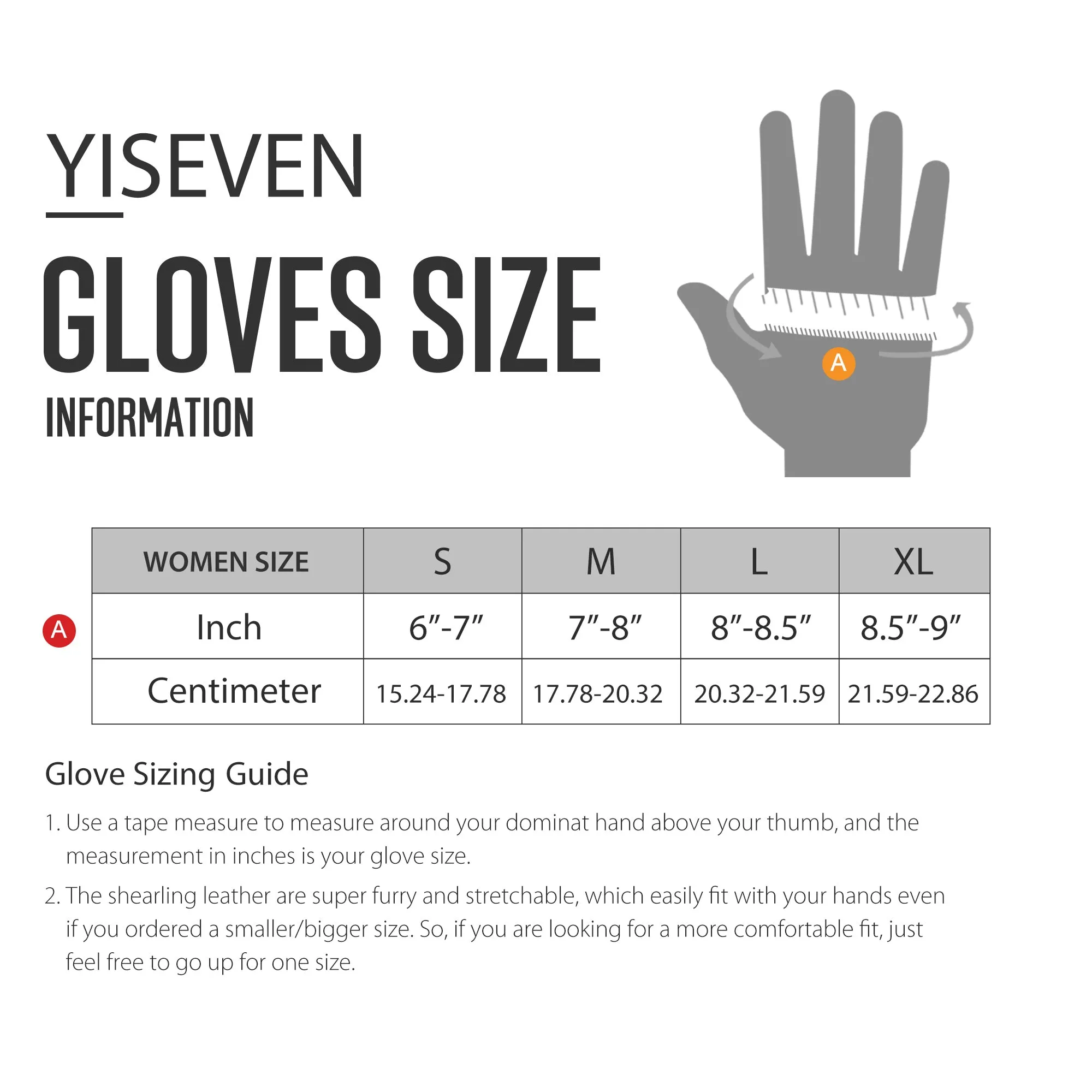 YISEVEN Women's Lambskin Shearling Leather Gloves